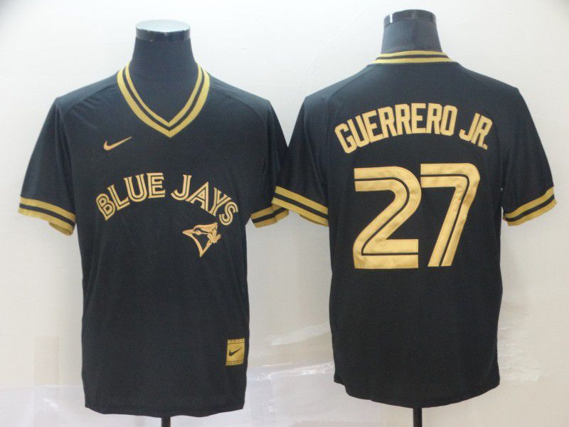 Men Toronto Blue Jays #27 Guerrero jr Black Game 2021 Nike MLB Jersey